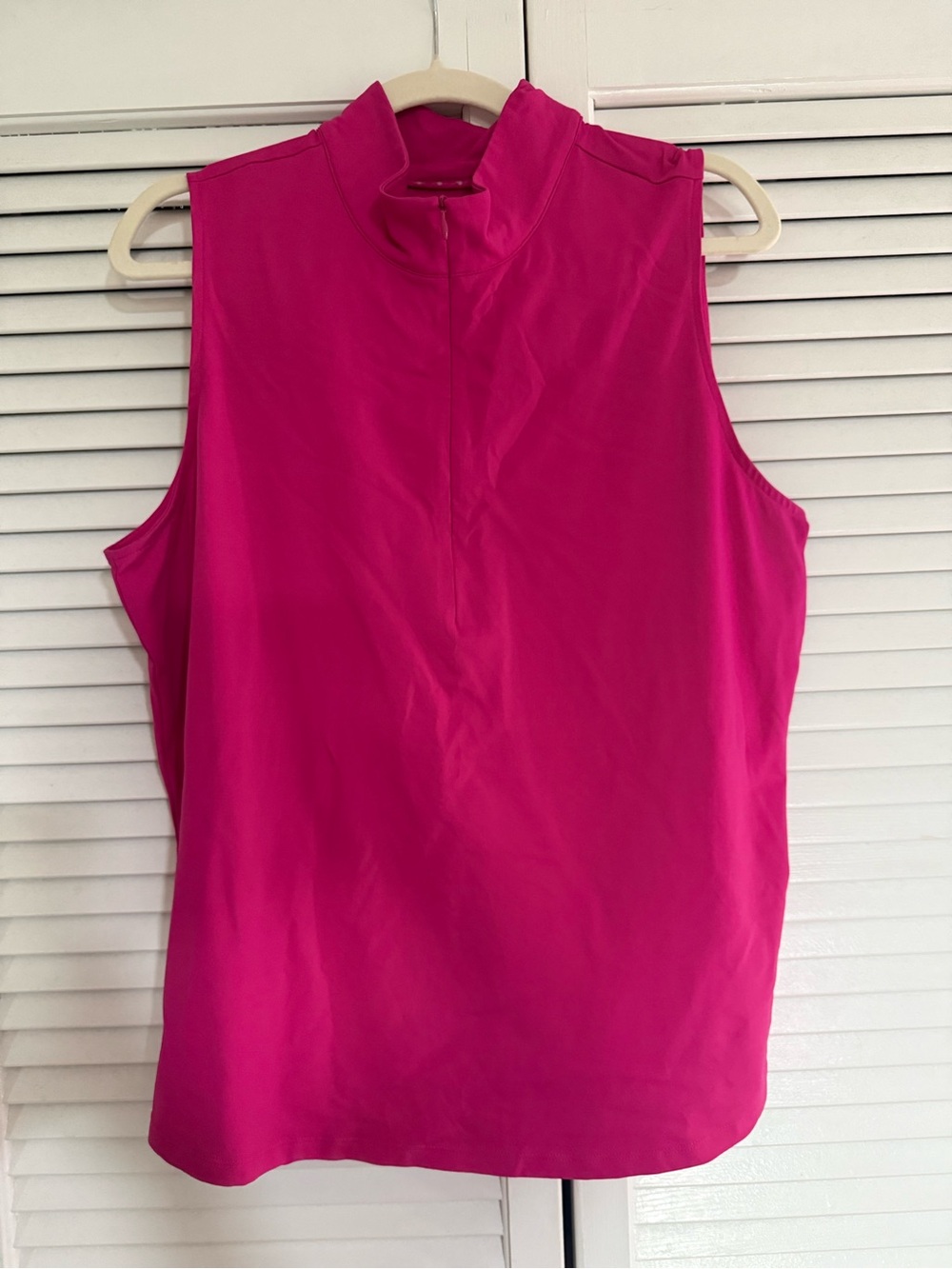Tommy Bahama Sleeveless Mock Neck Tank in Fuchsia